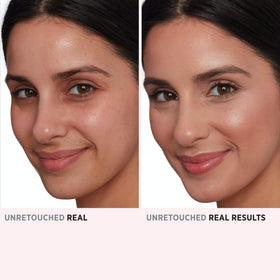 IT Cosmetics bronzer swatch on skin demonstrating buildable warm glow benefit