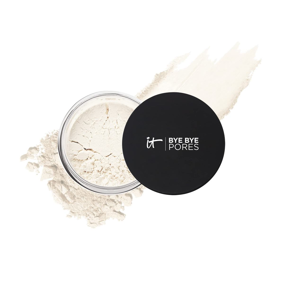 IT Cosmetics front packaging showing jar and label, conveys professional finish