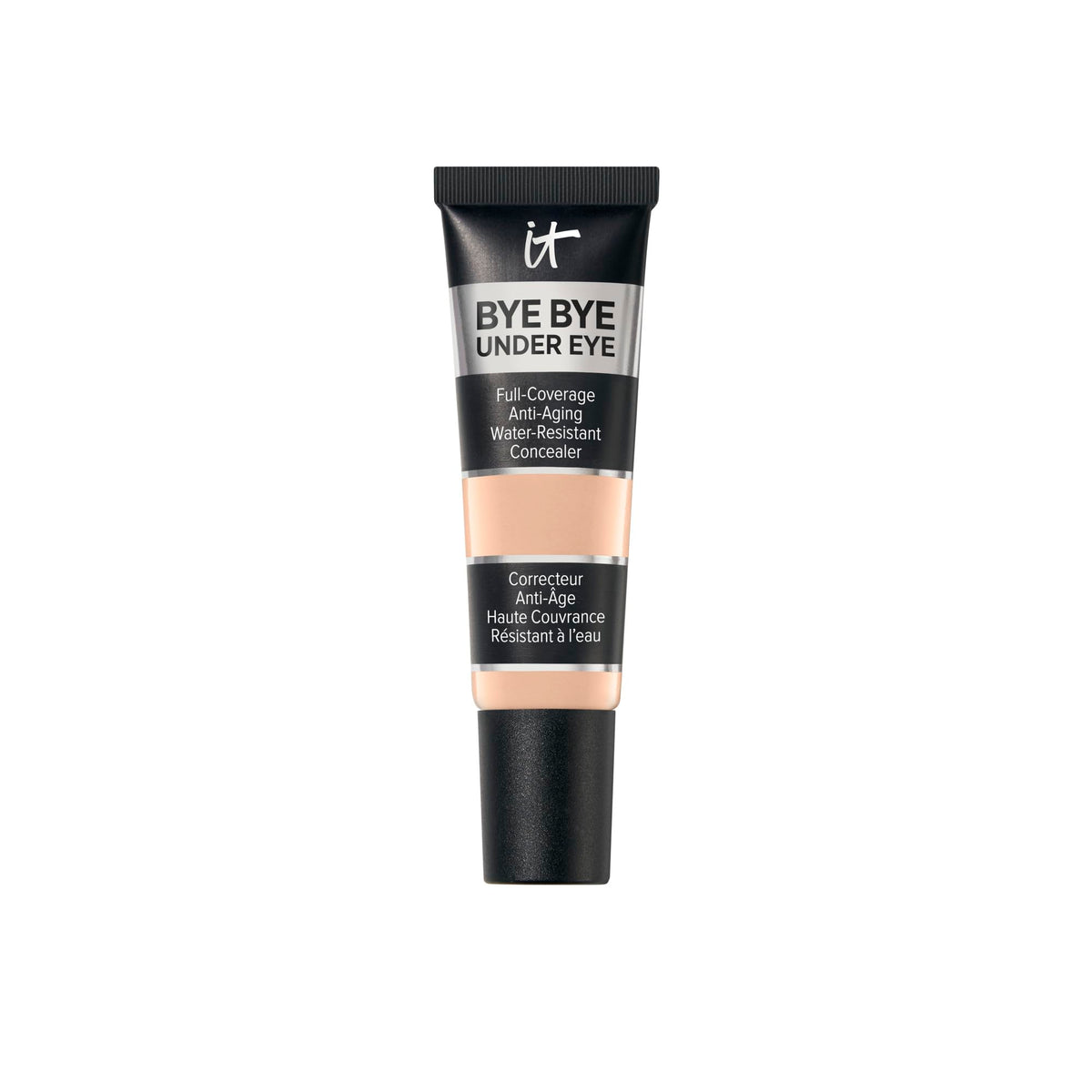 IT Cosmetics concealer front packaging showing product tube and label, clear identification and premium look
