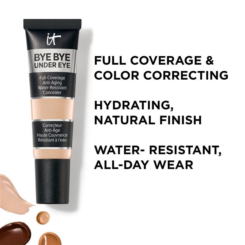 IT Cosmetics swatches on arm showing Medium Natural shade and opacity benefit