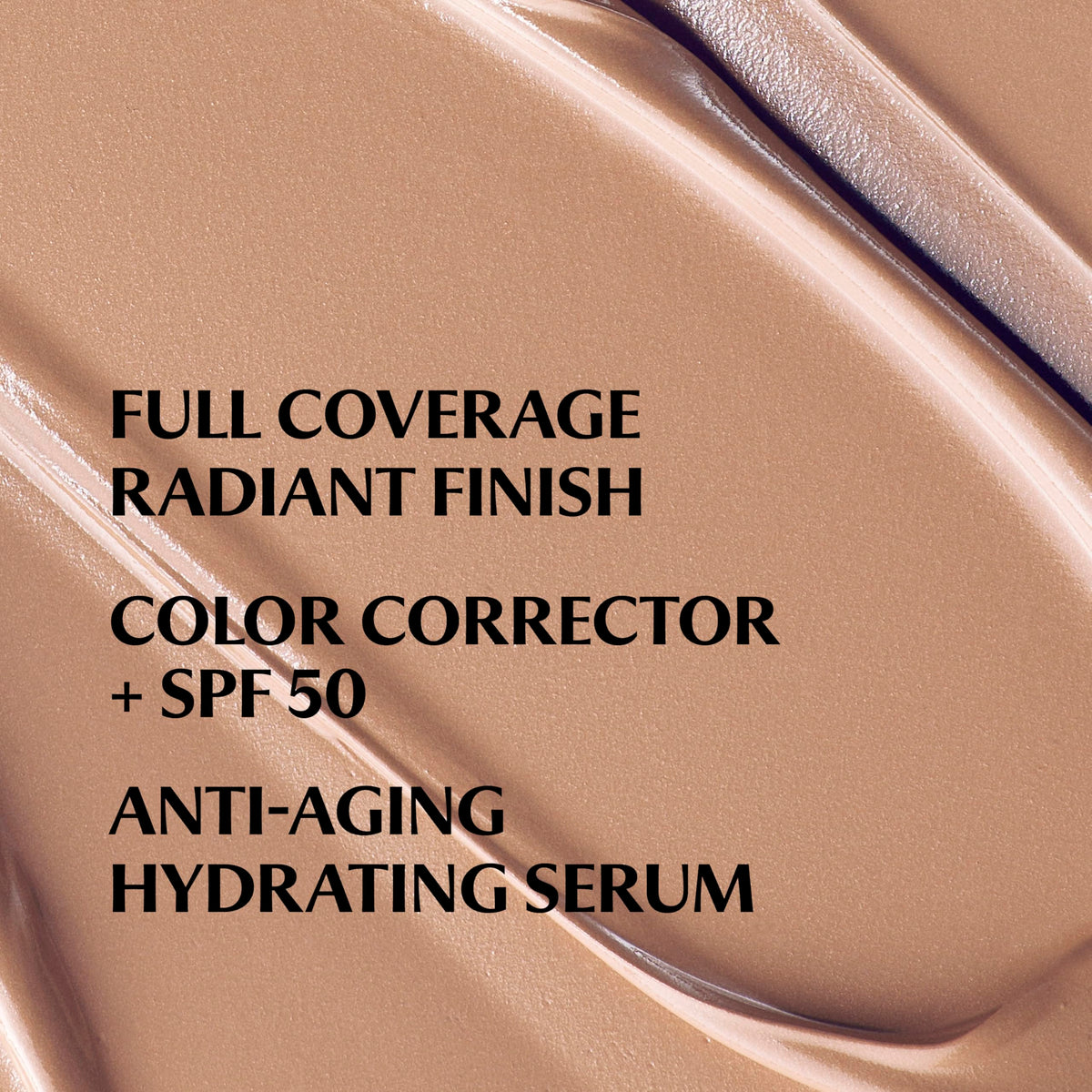 IT Cosmetics CC+ Cream Illumination Tan texture close-up highlighting hydrating, luminous formula