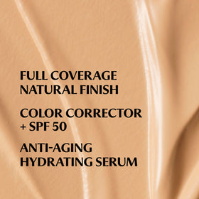 IT Cosmetics CC+ Cream texture swatch on white surface shows creamy hydrating finish benefit