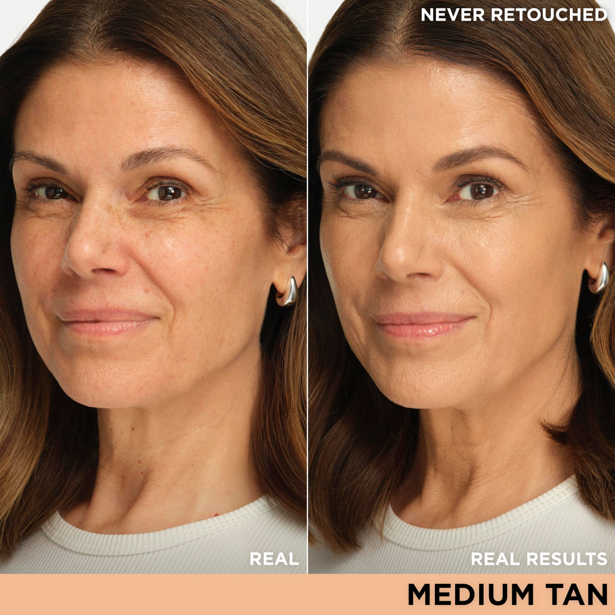 IT Cosmetics close-up of tube label highlighting SPF 50 and hydrating ingredients benefit