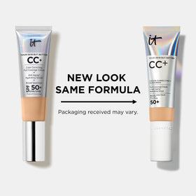 IT Cosmetics next to hand for size scale and travel-friendly benefit