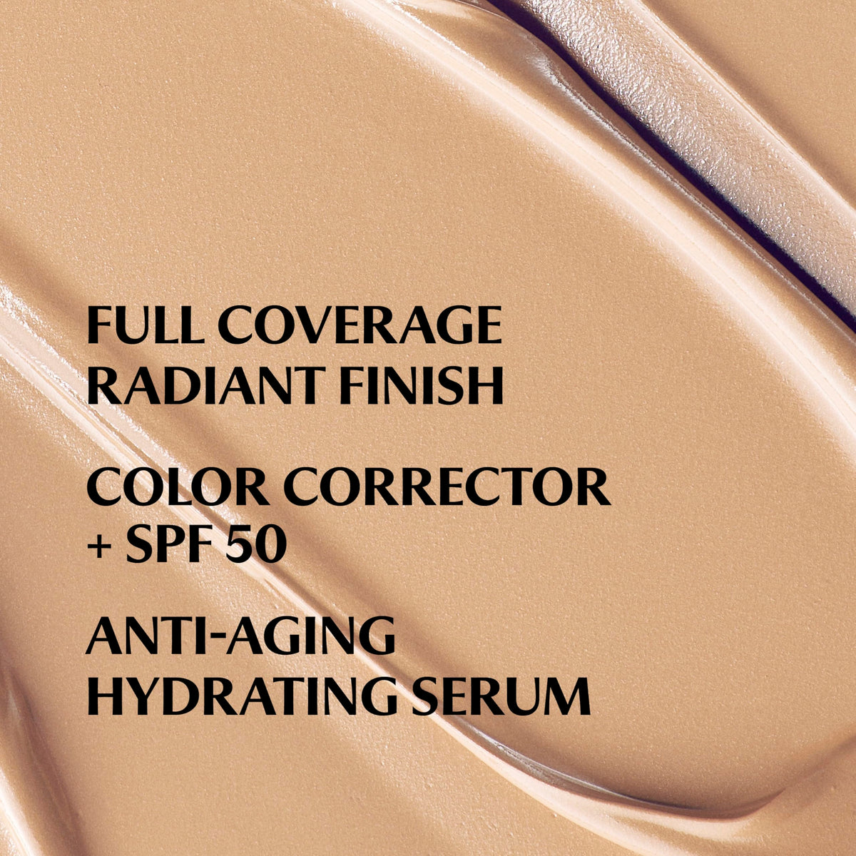 IT Cosmetics CC+ cream swatch texture showing hydrating, luminous finish
