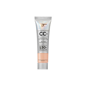 IT Cosmetics front packaging of travel CC+ cream shows product and shade