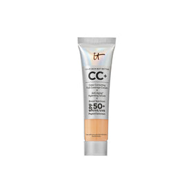 IT Cosmetics front packaging of travel-size CC+ Cream showing compact tube convenience