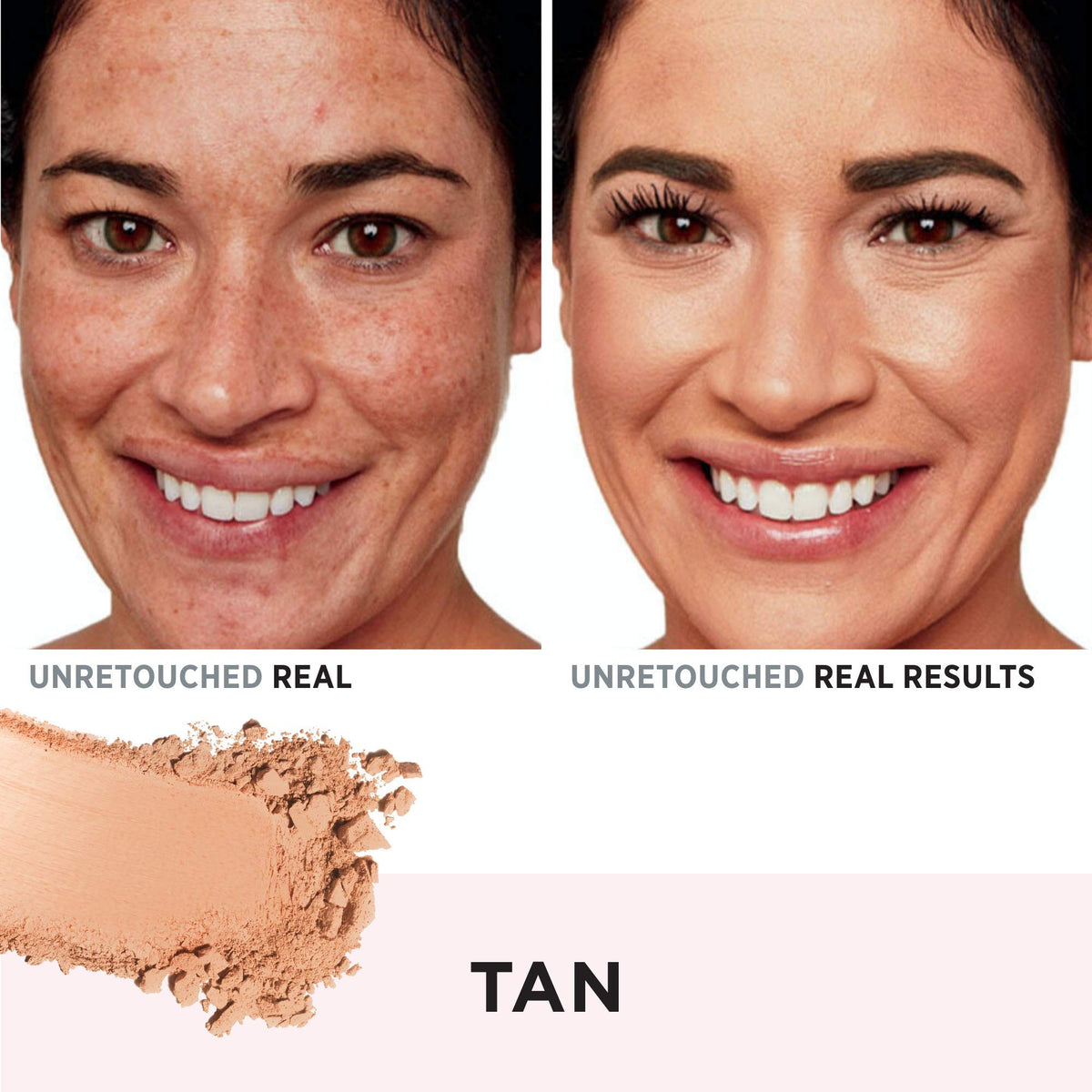 IT Cosmetics powder applied with brush in hand for buildable coverage benefit