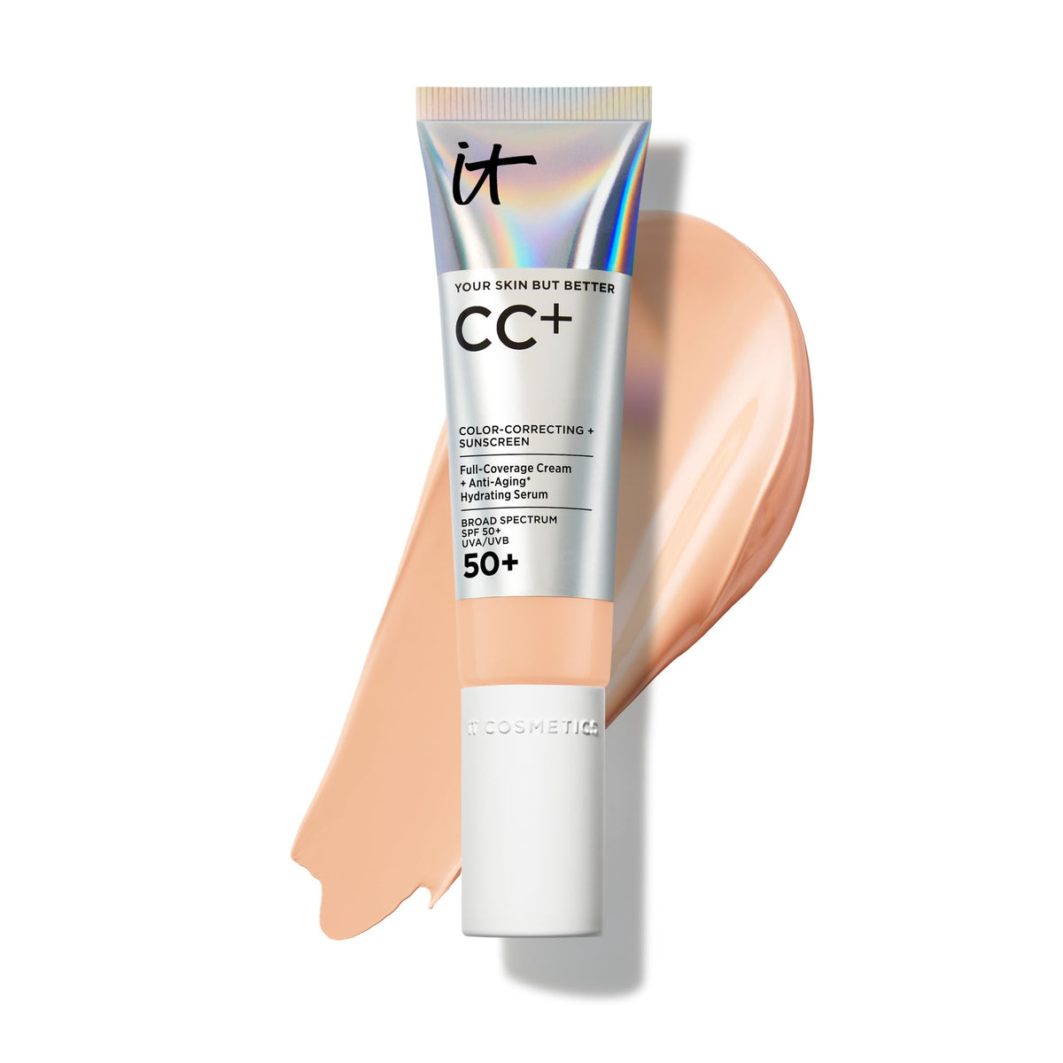 IT Cosmetics front bottle view showing product and SPF benefit