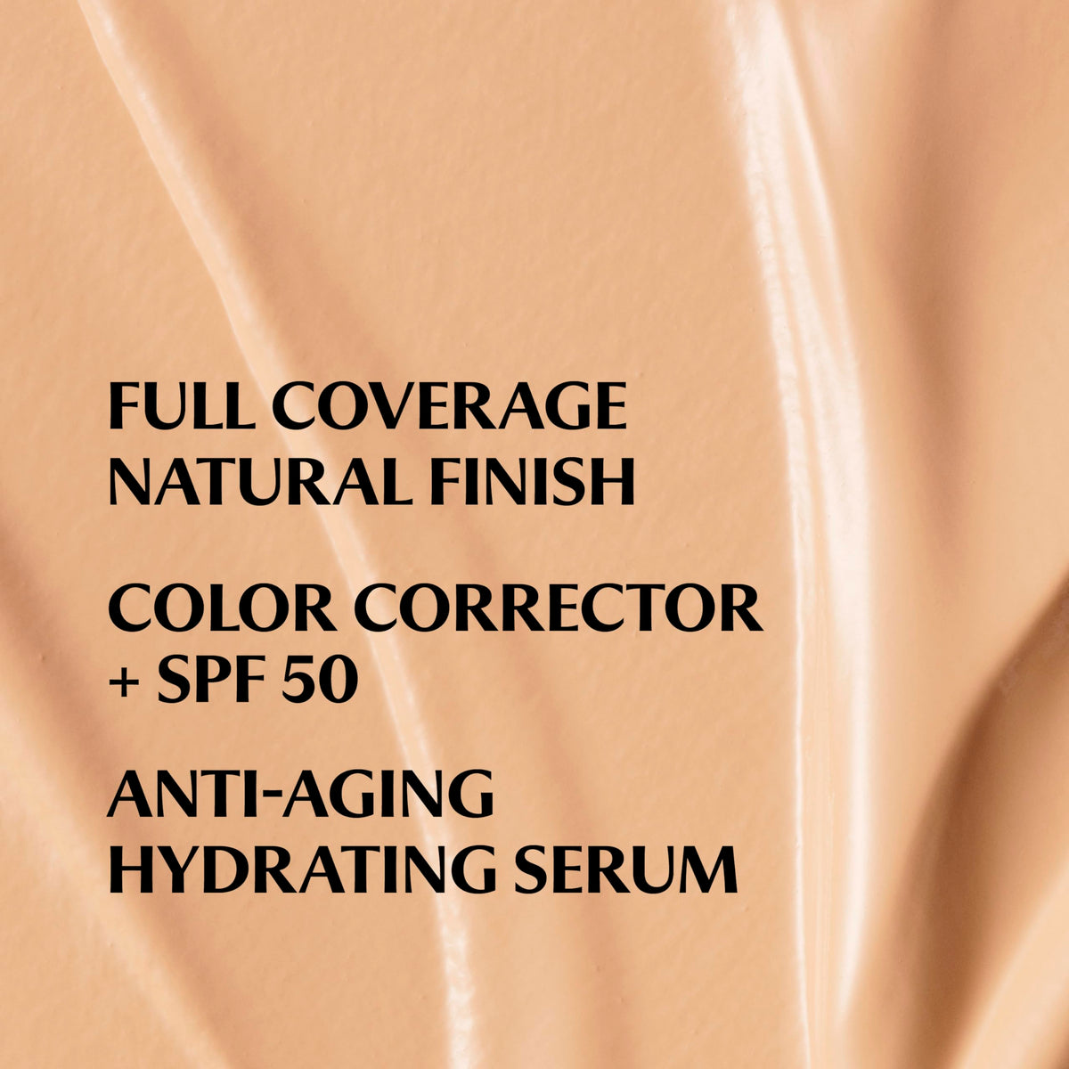 IT Cosmetics cream texture swipe highlighting lightweight blendable coverage benefit