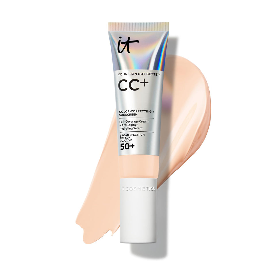 IT Cosmetics CC+ Cream tube front view showing product and label benefit
