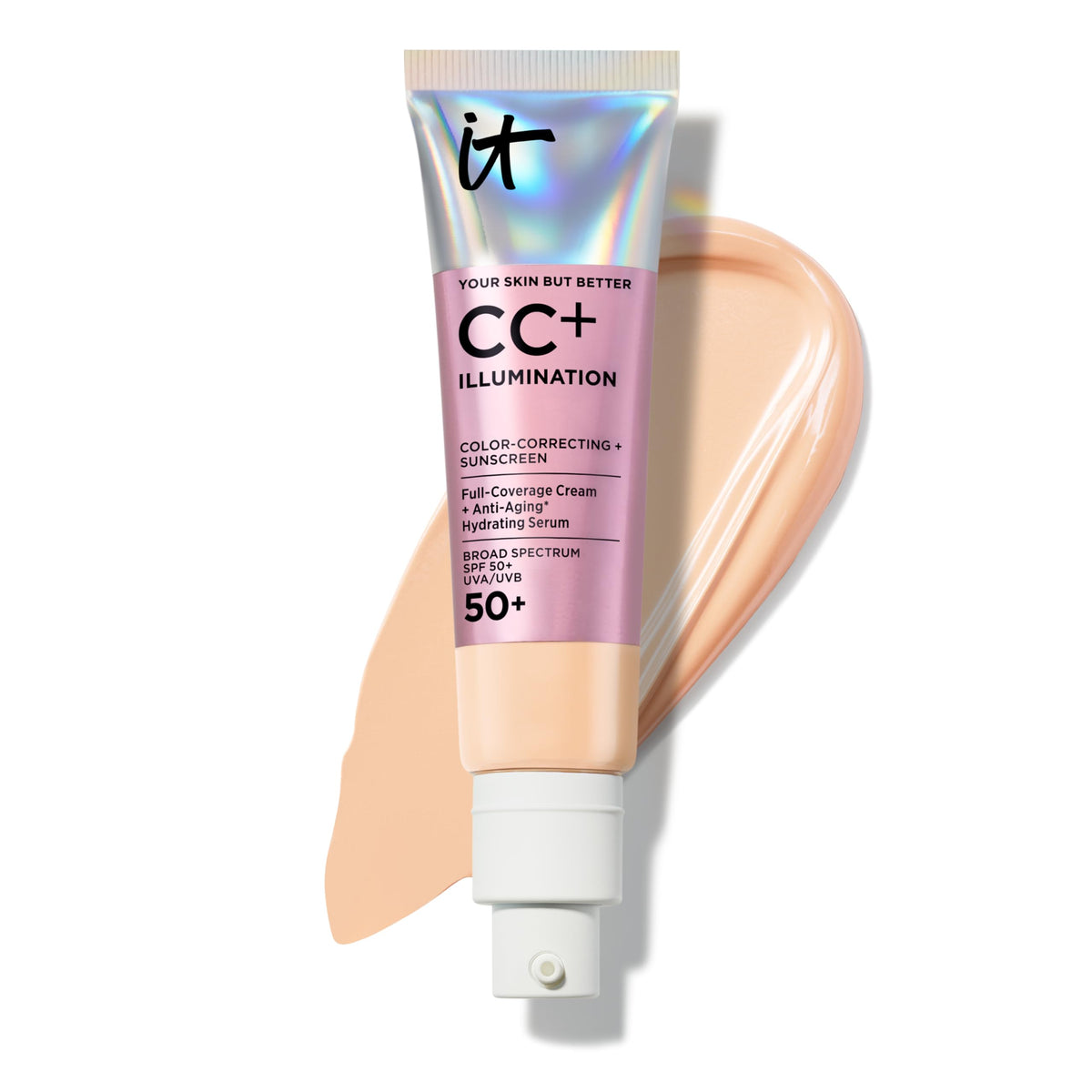 IT Cosmetics front packaging showing product name and Light shade for easy identification and confidence