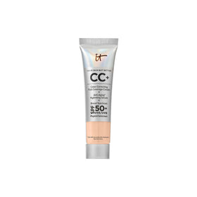 IT Cosmetics travel tube front view showing compact 0.4 fl oz convenience
