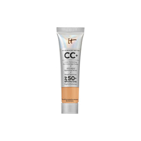 IT Cosmetics travel CC+ tube front view showing compact makeup solution and SPF benefit