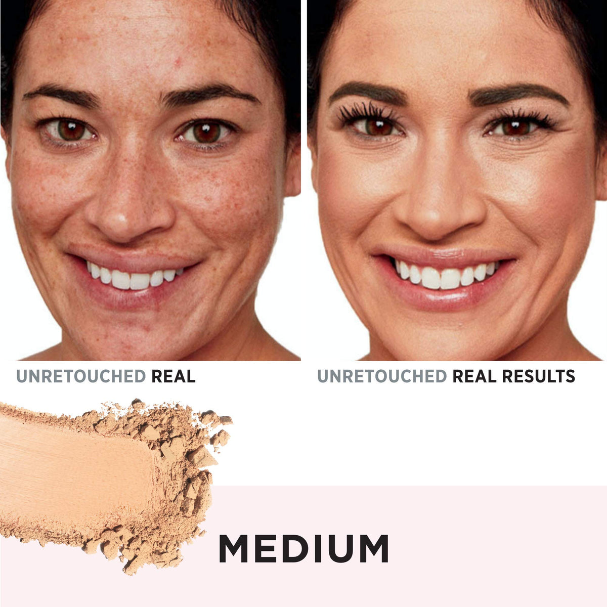 IT Cosmetics powder applied with brush demonstrating airbrush effect and buildable coverage