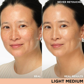 IT Cosmetics close-up texture drop showing lightweight, dewy finish benefit
