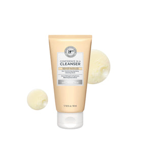 IT Cosmetics front packaging of travel cleanser showing size and label for convenience