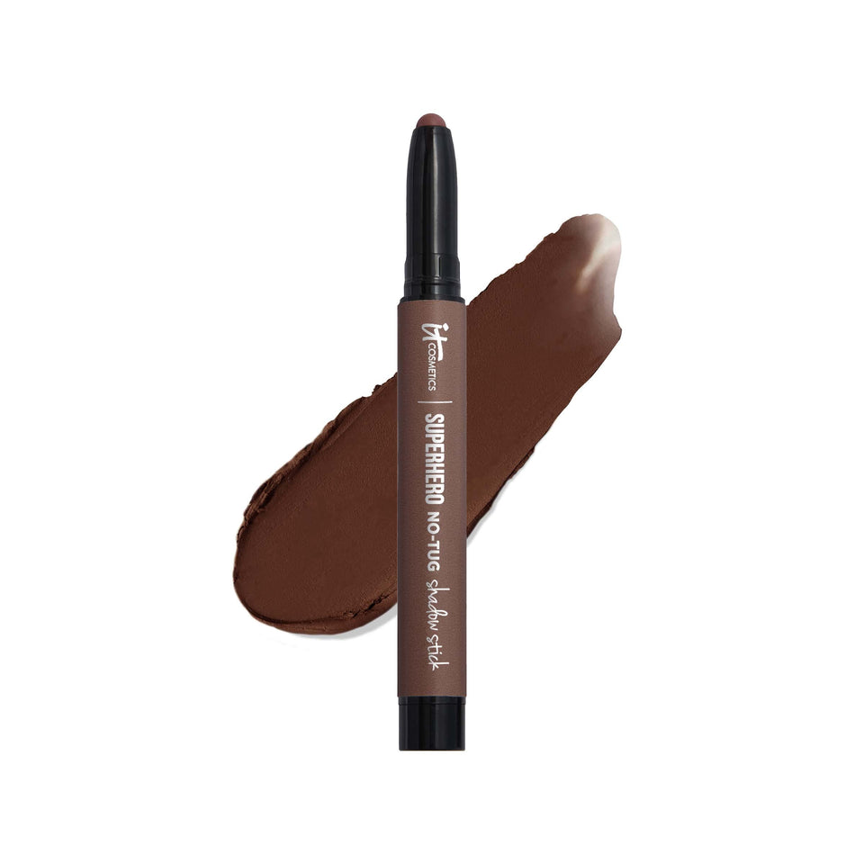 IT Cosmetics Fearless Umber front packaging showing the stick and cap, easy transport benefit