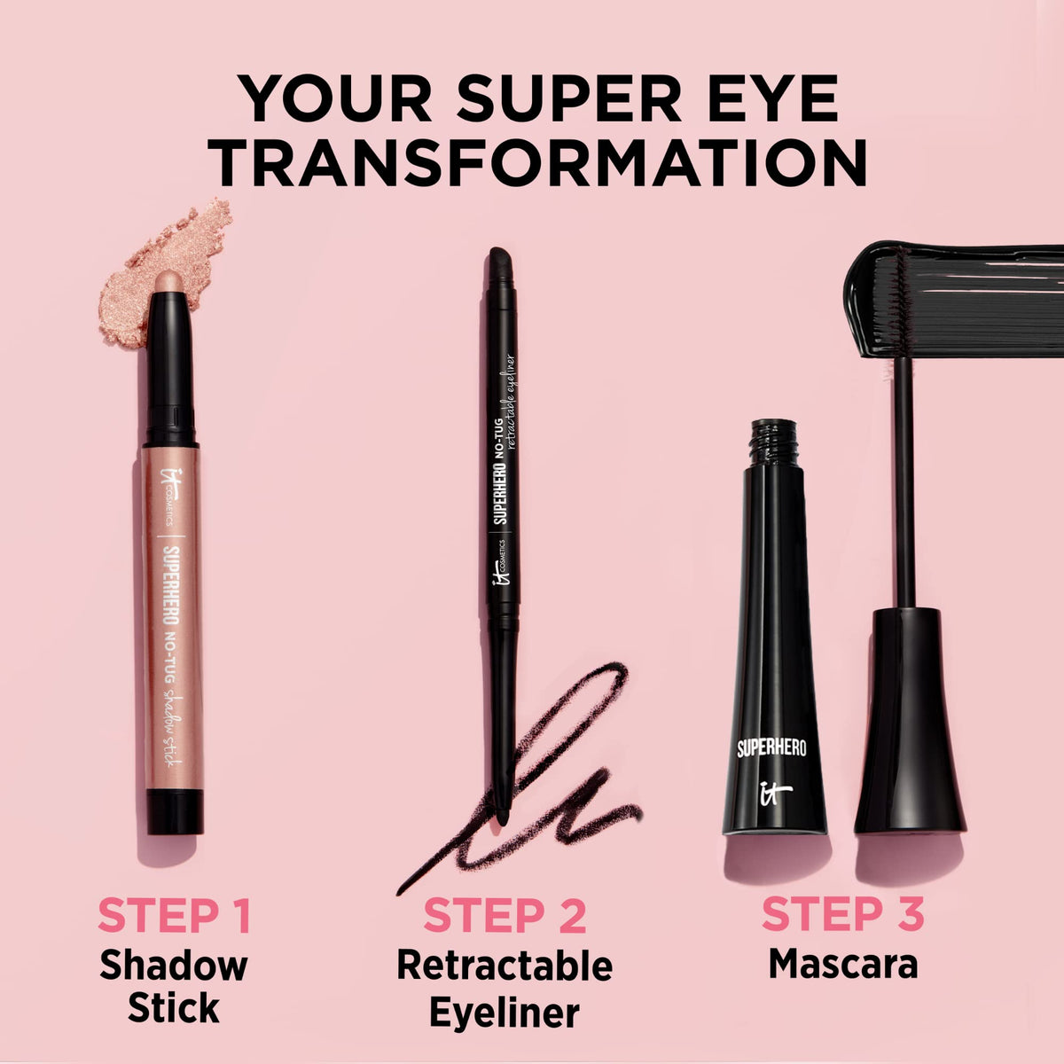 it cosmetics label detail with ingredients highlighting skin-friendly botanicals benefit