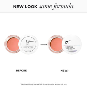 IT Cosmetics lifestyle model wearing product showing cohesive sun-kissed glow benefit