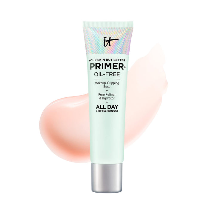 IT Cosmetics primer front packaging showing product tube and branding for easy identification