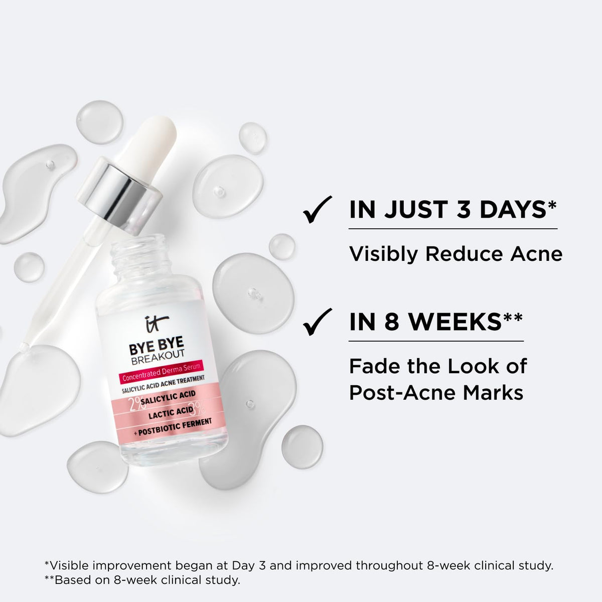 IT Cosmetics dispensing pump delivering measured serum for controlled use