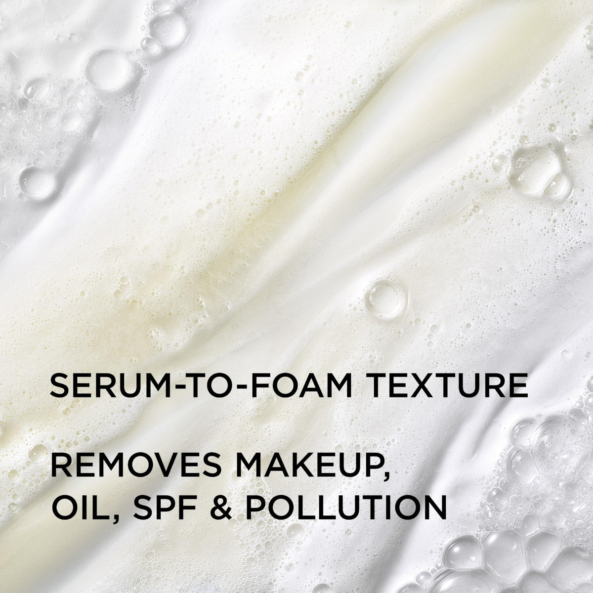 IT Cosmetics serum-to-foam lather on hand demonstrating gentle foaming action
