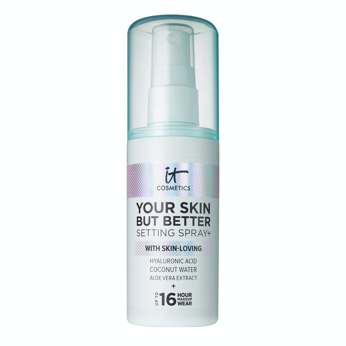IT Cosmetics front packaging showing bottle and label, ensures reliable 16-hour hold