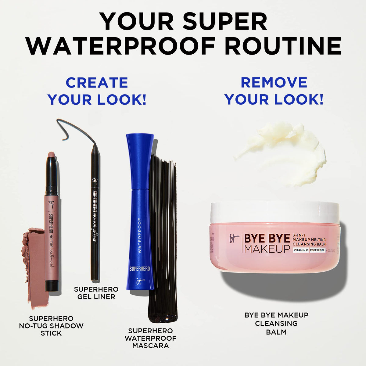 IT Cosmetics mascara applied on model eye illustrating lift and long-wear confidence