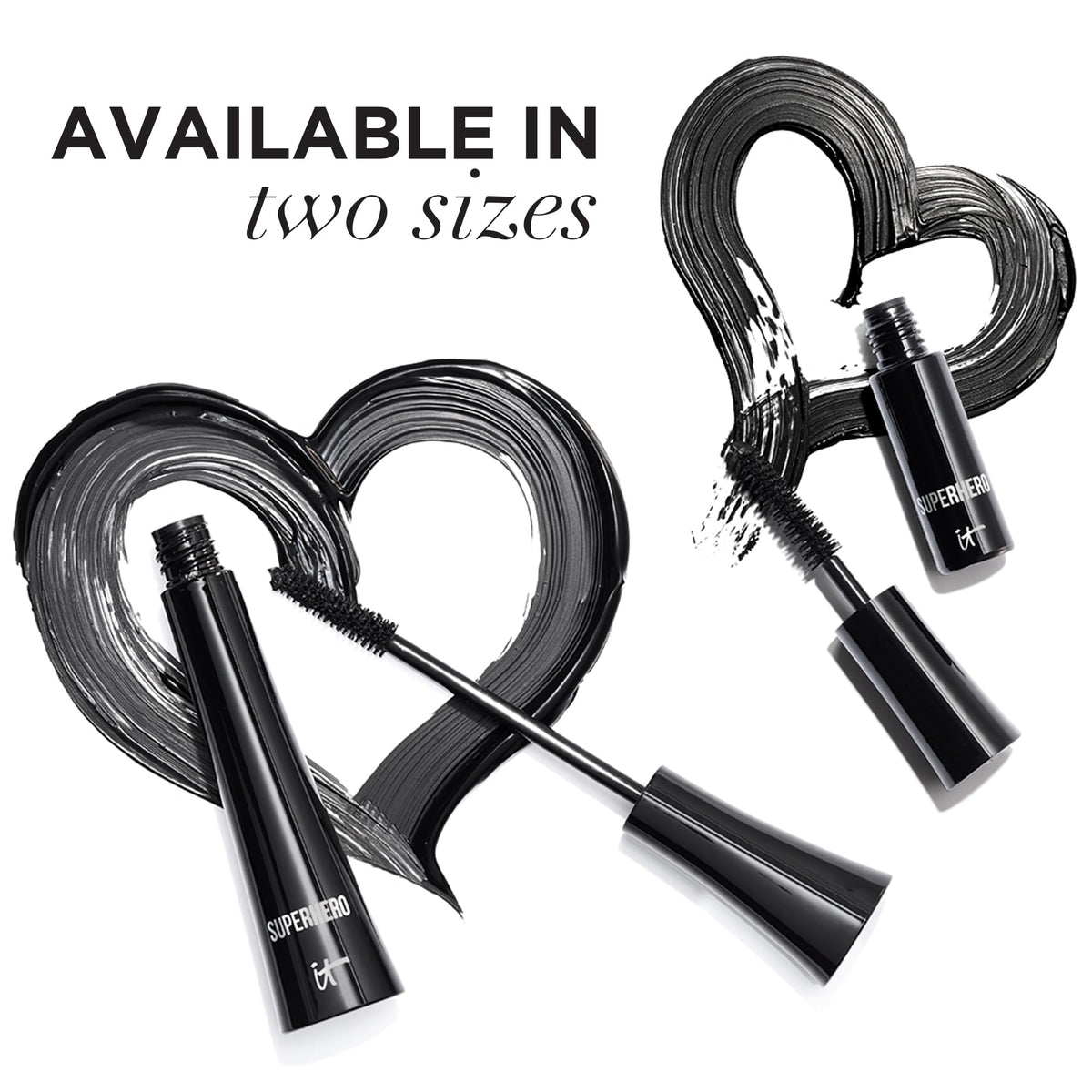 IT Cosmetics mascara on vanity with other products illustrating quick routine enhancement