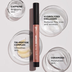 IT Cosmetics stick applied on upper lid, illustrates easy blend and crease resistance benefit