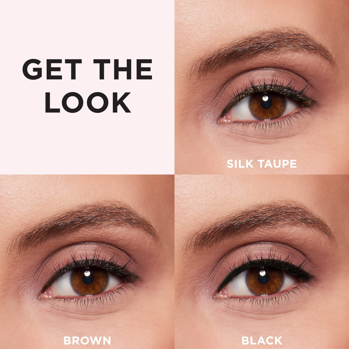 it cosmetics black eyeliner swatch showing intense pigment and blendability benefit