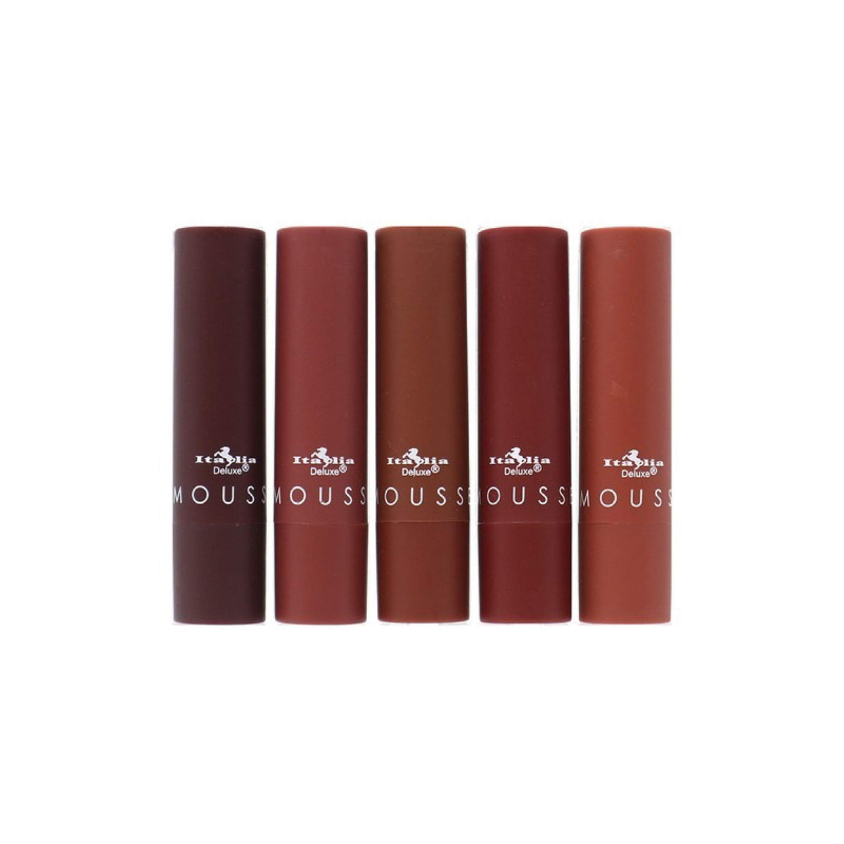 Italia Deluxe five shades arranged top view highlighting shade range and color coordination