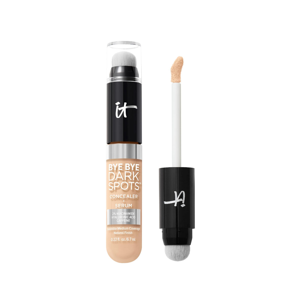 IT Cosmetics front tube showing product branding and shade for easy selection