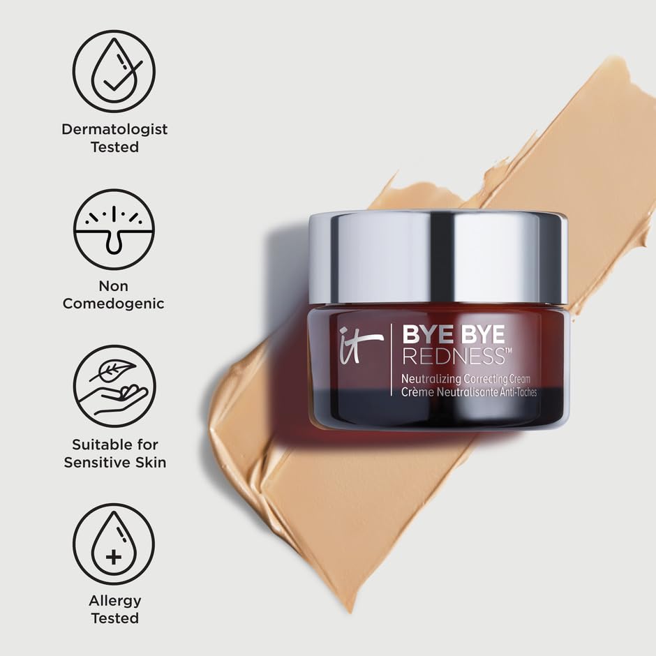 IT Cosmetics compact tube held in hand showing travel-friendly size and on-the-go touchups