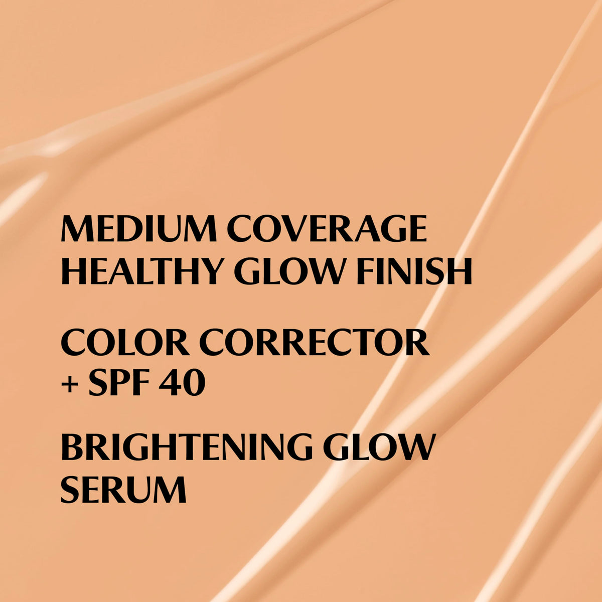 IT Cosmetics texture swatch showing lightweight, luminous skin tint