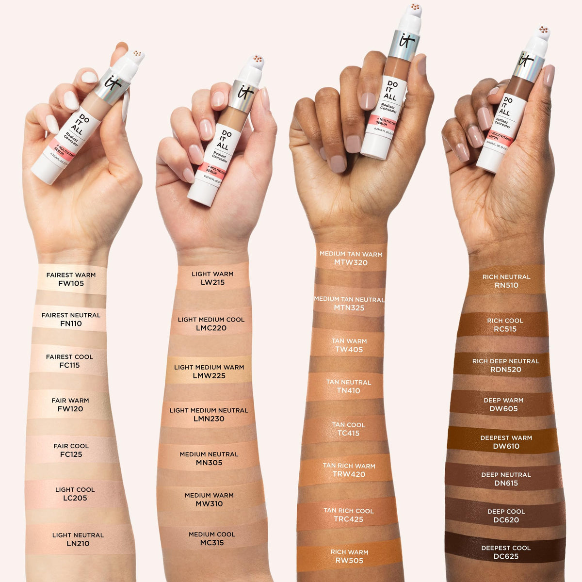 IT Cosmetics ingredient icons highlighting hyaluronic acid and niacinamide