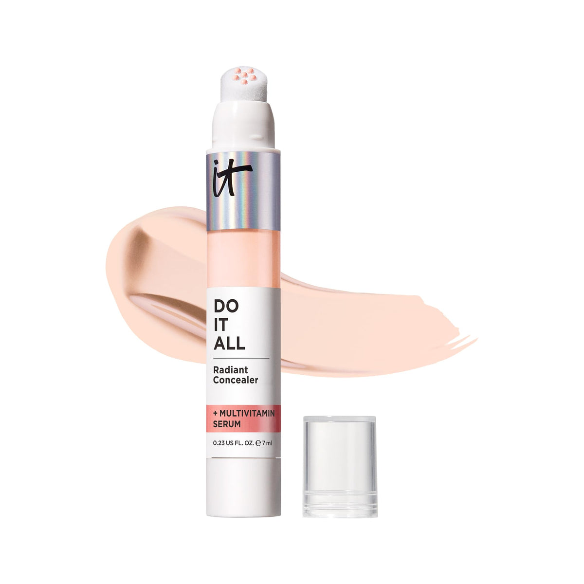 IT Cosmetics tube front view showing compact travel-friendly concealer