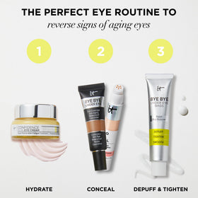 IT Cosmetics lifestyle image applying treatment in morning routine for visible smoothing