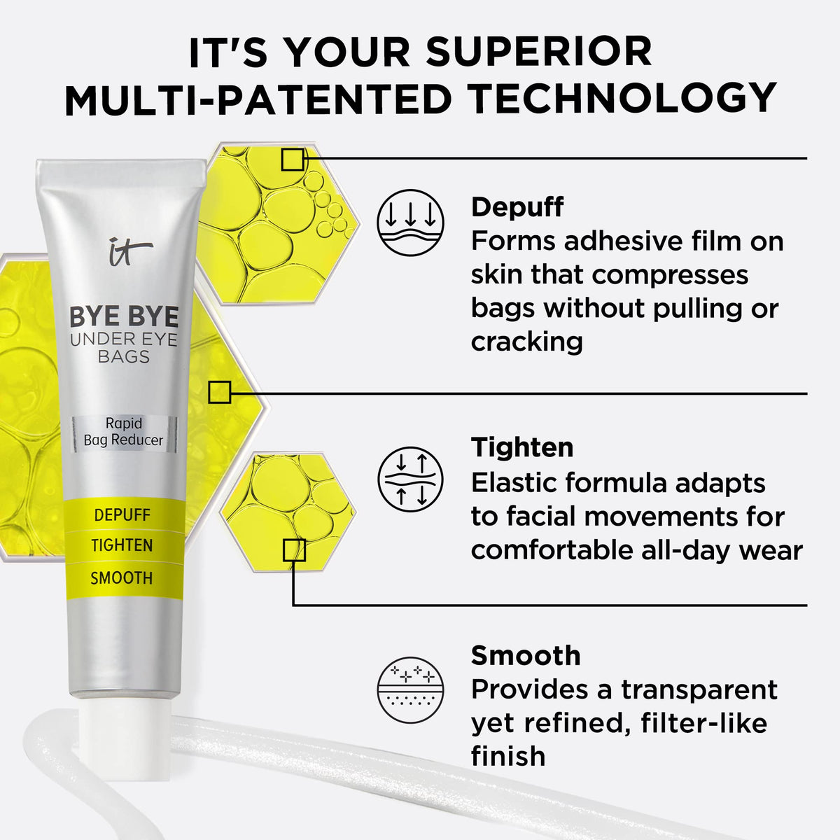 IT Cosmetics paired with cleansing balm showing easy removal using oil cleanser