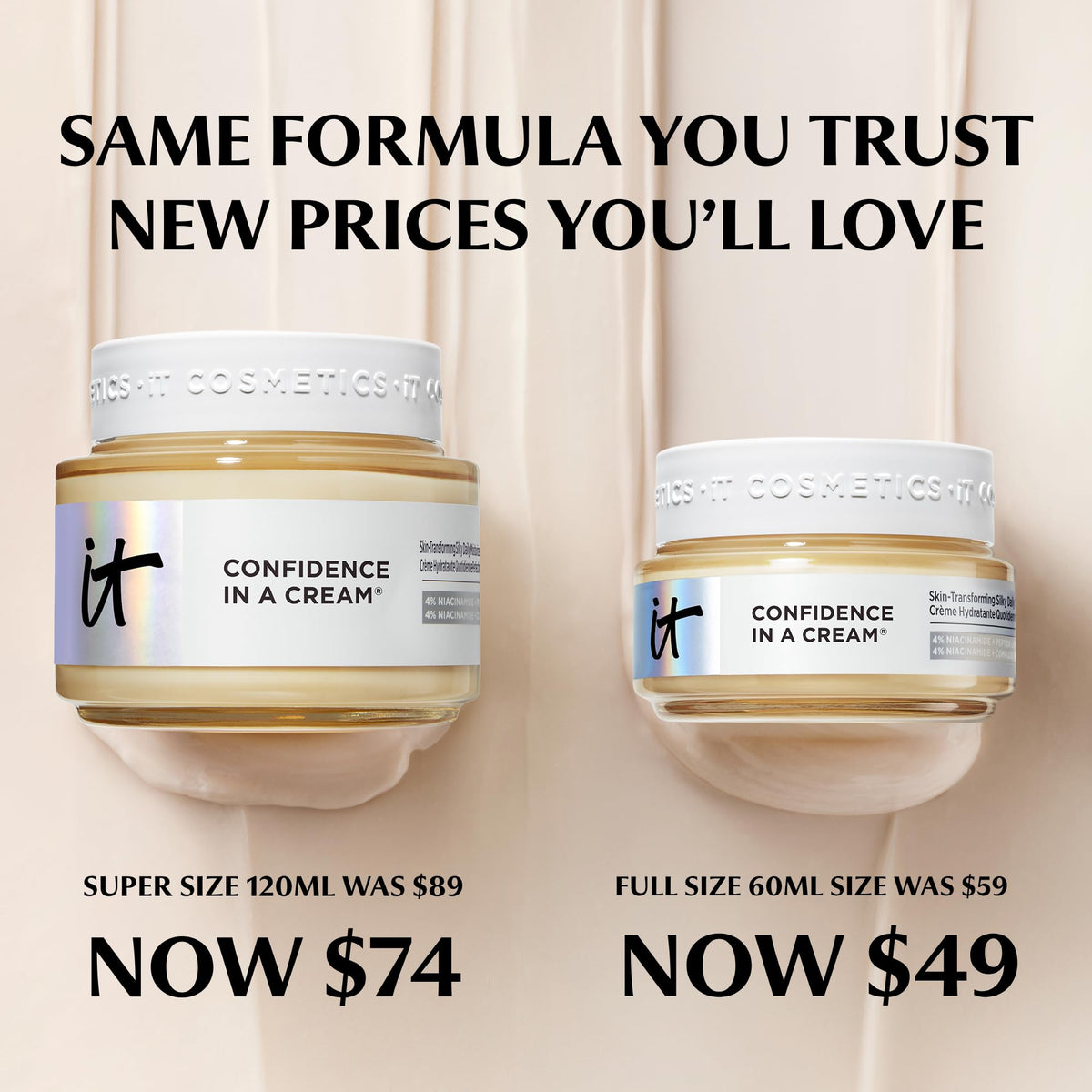 IT Cosmetics used with CC+ Cream showing primed base for makeup