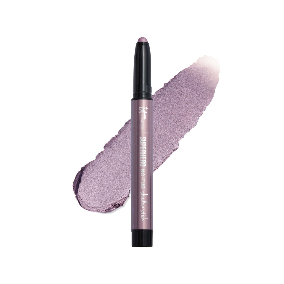 IT Cosmetics Superhero Epic Amethyst front packaging showing lavender pearl shade and benefit longwear
