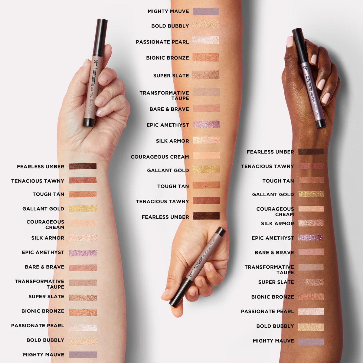 IT Cosmetics taupe stick tip detail highlighting precise application and easy blending