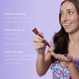 ITK applying treatment to back blemishes demonstrating targeted body acne use