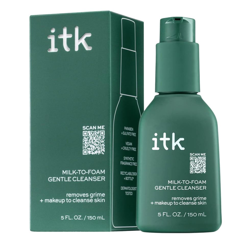 ITK front packaging showing cleanser benefits and clean design