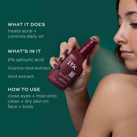 ITK salicylic acid ingredient label focus highlighting active 2% BHA