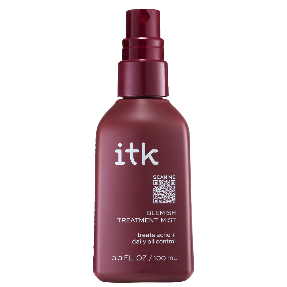 ITK salicylic acid spray front packaging showing bottle and label benefit