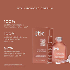 ITK serum texture close-up highlighting smooth, non-greasy hydration finish