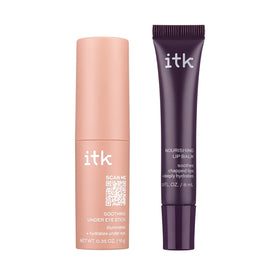 ITK under-eye stick front view showing compact tube and label for quick refresh