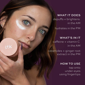 ITK vitamin C day cream tube label highlighting brightening benefit